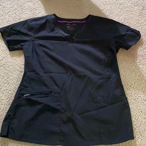 Purple label black scrub top S